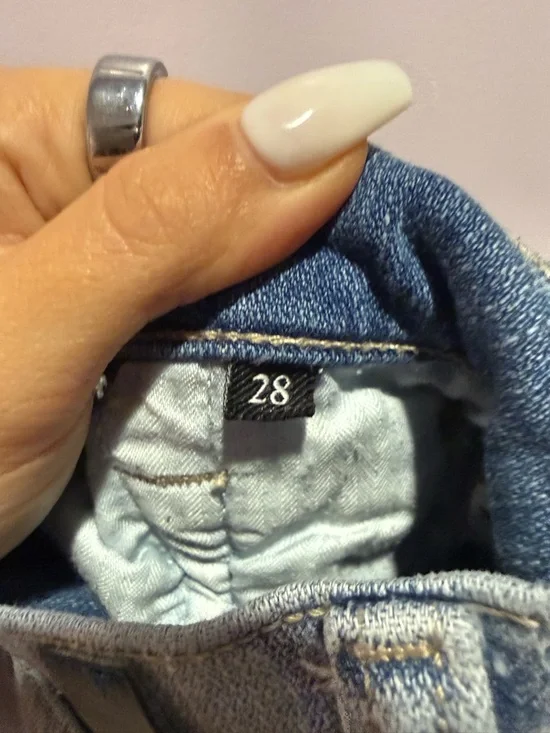 7 For All Mankind Light Blue Straight Leg Jeans - Picture 5 of 6